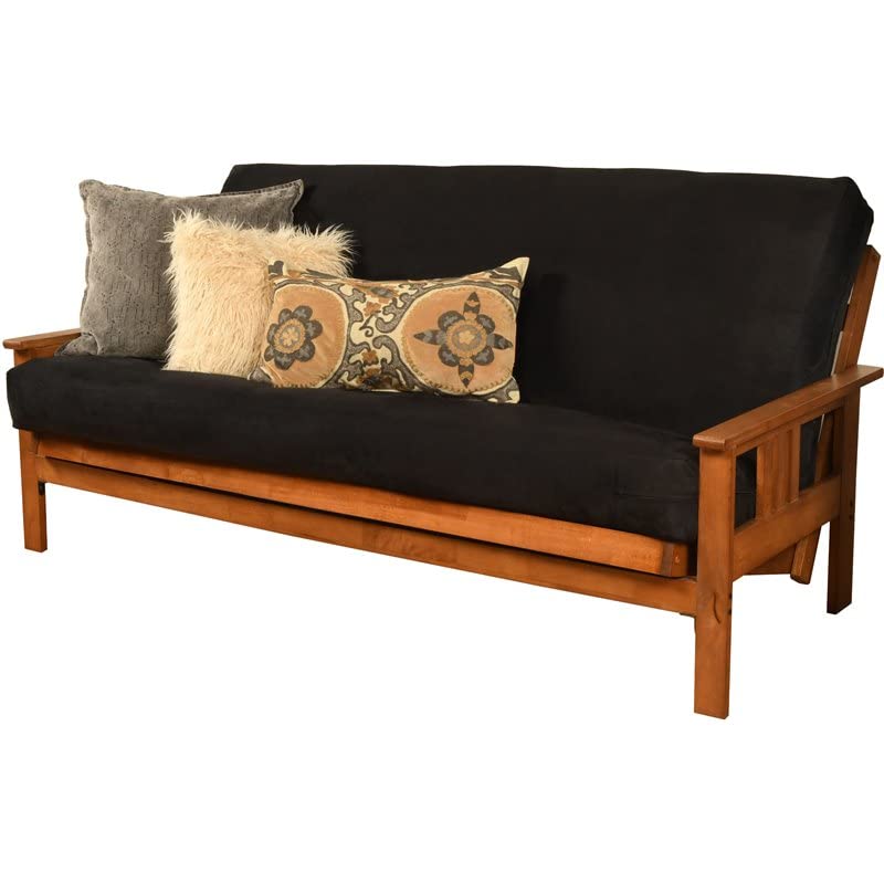 Kodiak Furniture Monterey Barbados Sofa with Suede Black Fabric Mattress
