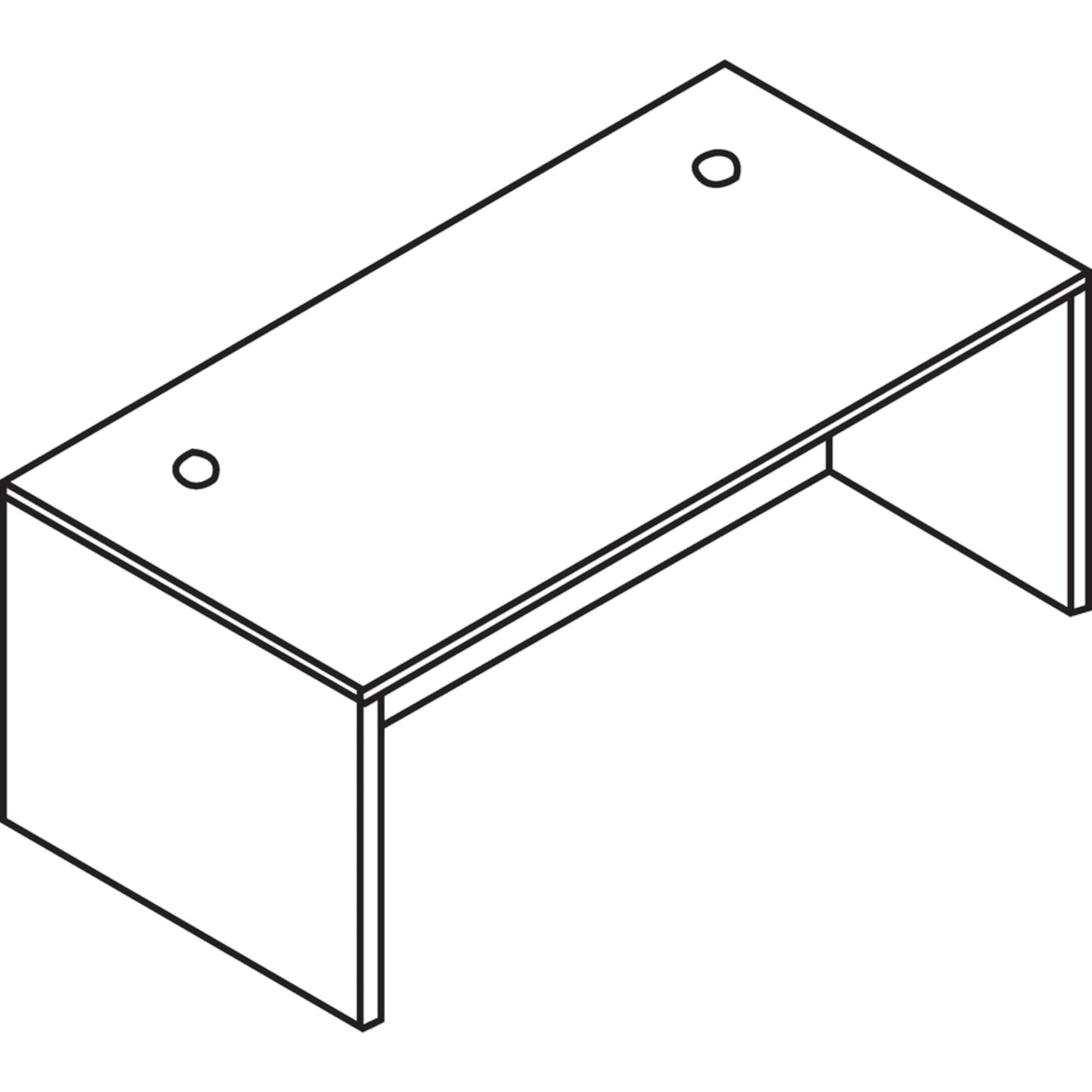 Lorell LLR69411 69000 Series Desk, Cherry