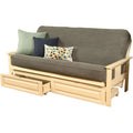 Kodiak Furniture Monterey Antique White Storage Sofa with Blue Fabric Mattress