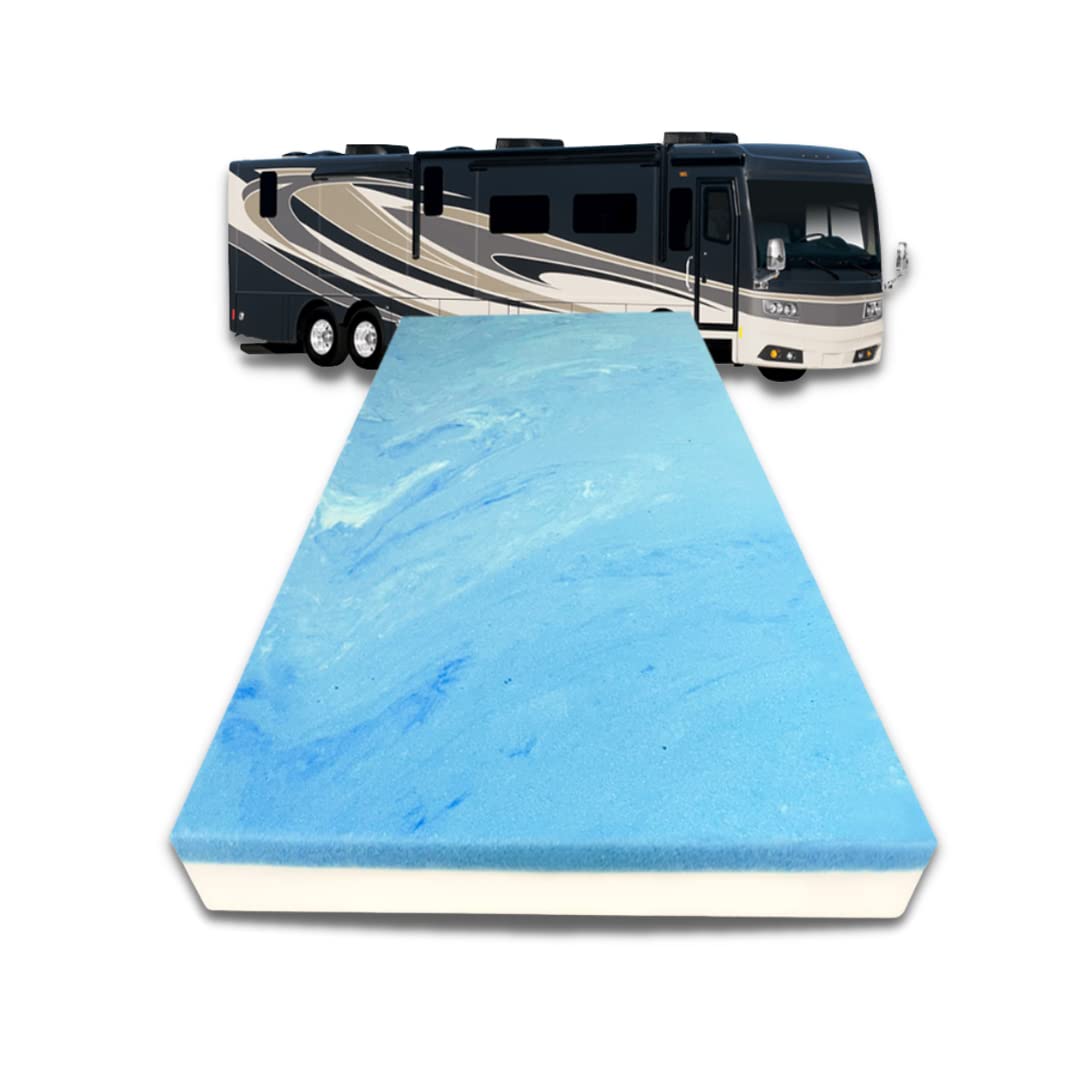 Foamrush 4-Inch Bunk (36 ' X 72 ') Cooling Gel Memory Foam Rv Mattress Replacement, Medium Firm, Comfort, Pressure Relief Supp