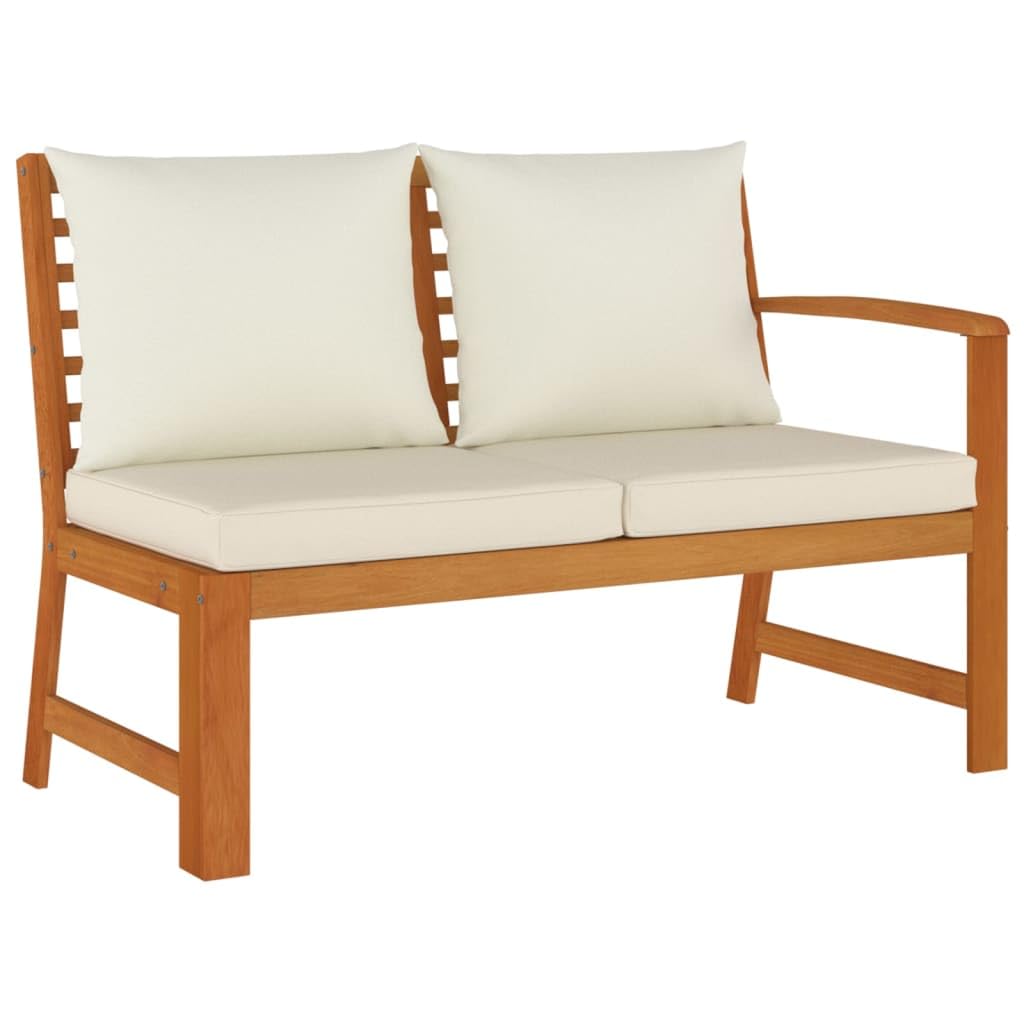 vidaXL Solid Acacia Wood - 11 Piece Patio Dining Set with Cushions, Modular and Comfortable Seating Experience with Easy Assembly, Ideal for Garden, Patio and Terrace.