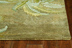 HomeRoots Decor 7'9' x 9'6' Wool Moss Area Rug