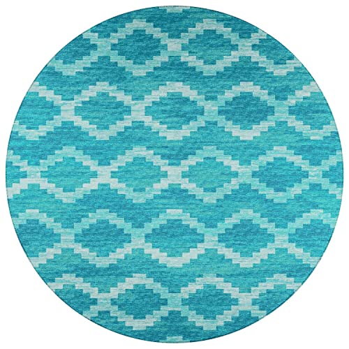 Sedona Sn9 Blue Bohemian Rug Round 8' X 8'