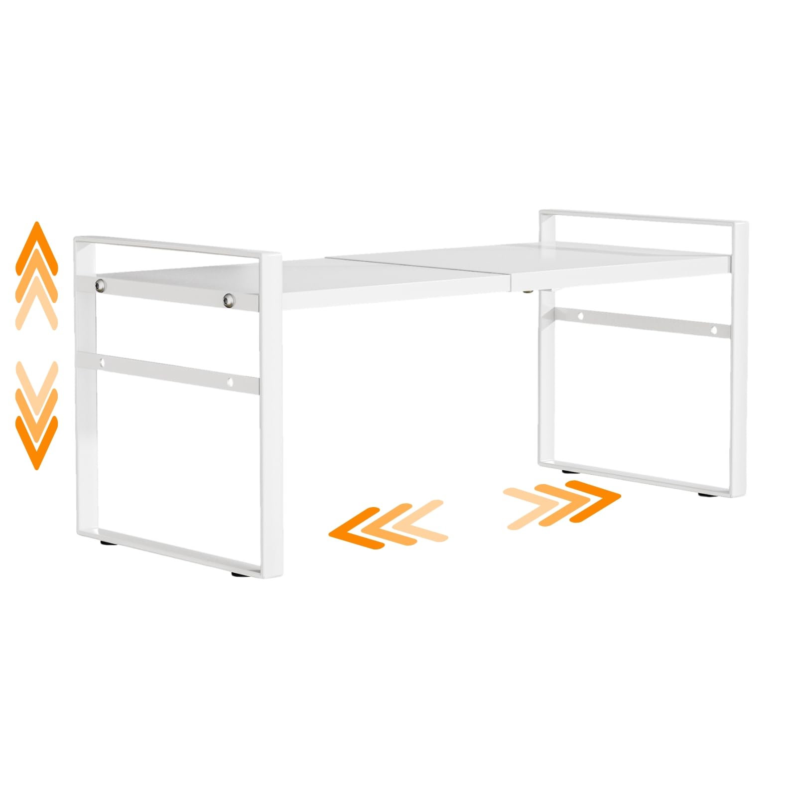 LJHFUQHUHU Expandable Cabinet Shelf Organizer Riser for Kitchen Pantry Cupboard Under Sink Countertop,Kitchen Cabinet Shelf (Whi