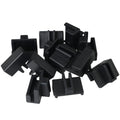 Yhxixi 12Pcs File Cabinet Rails Hanging File Rail Clips Specialty Storage Black File Folder Plastic Rail Clip Drawer Sides Black