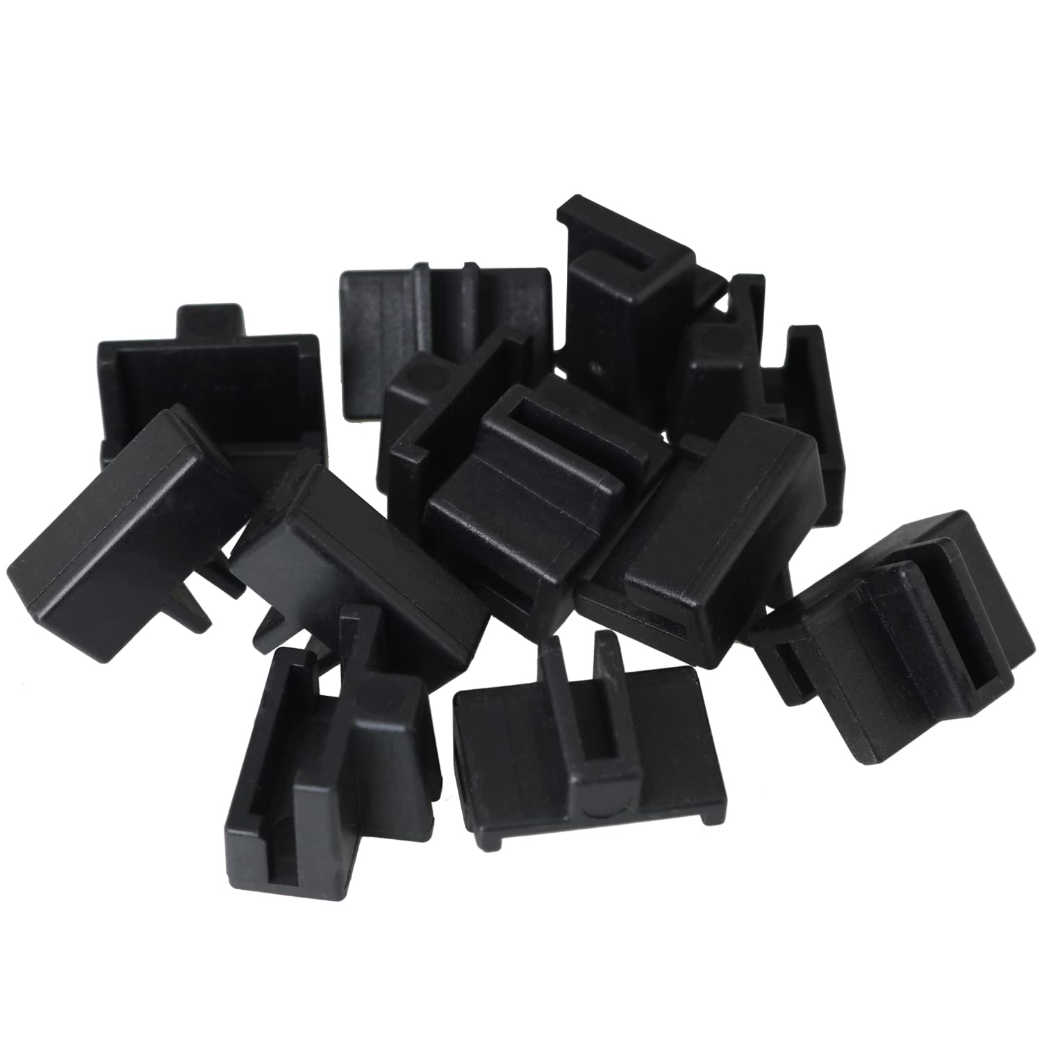 Yhxixi 12Pcs File Cabinet Rails Hanging File Rail Clips Specialty Storage Black File Folder Plastic Rail Clip Drawer Sides Black