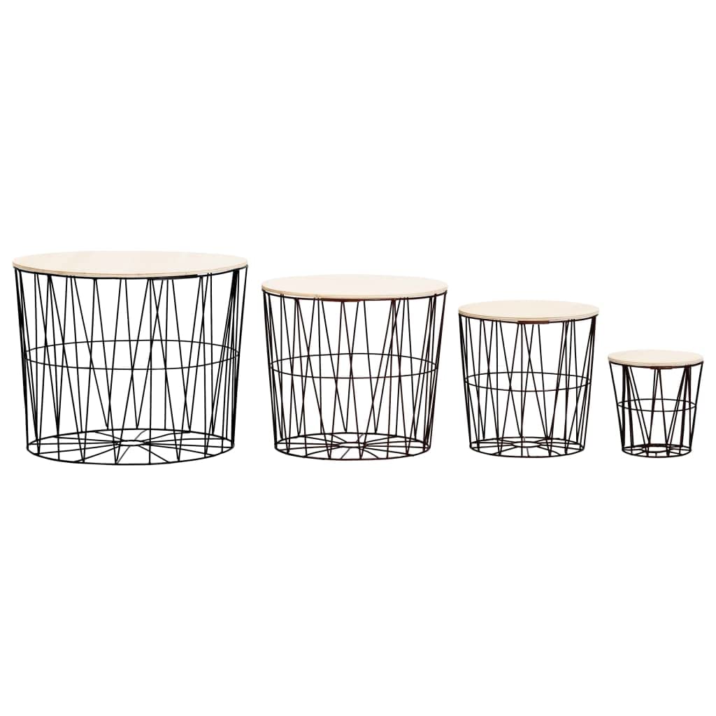vidaXL Coffee Tables 4 pcs - Thumbnail 2