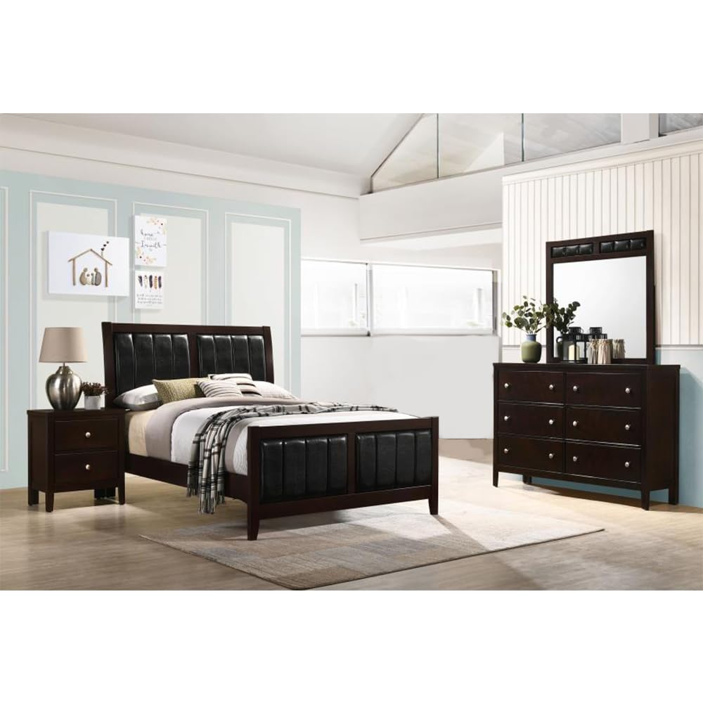 Coaster Carlton Full Bed 4-Piece Set, Cappuccino