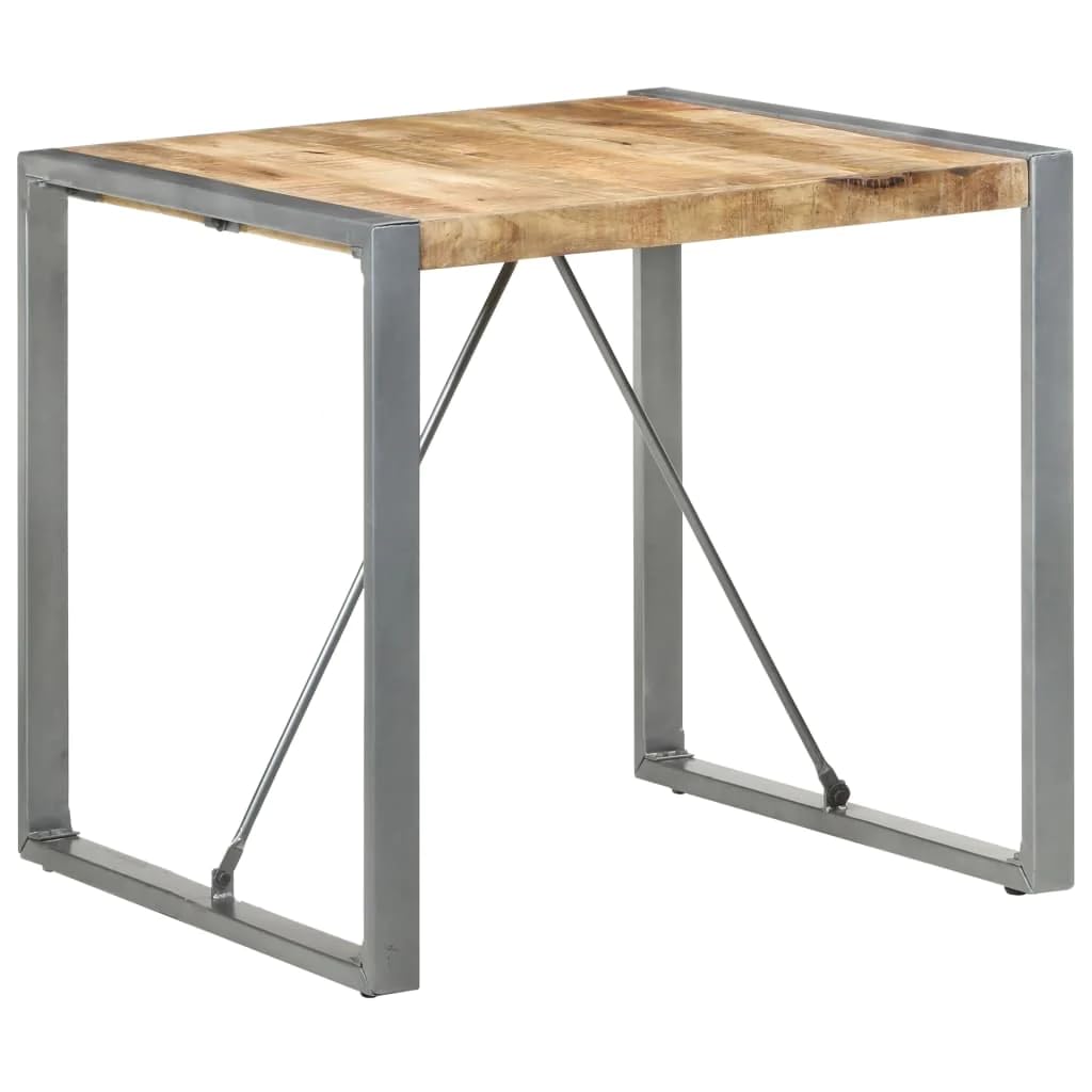 vidaXL Dining Table 31.5&quot;x31.5&quot;x29.5&quot; Rough Mango Wood