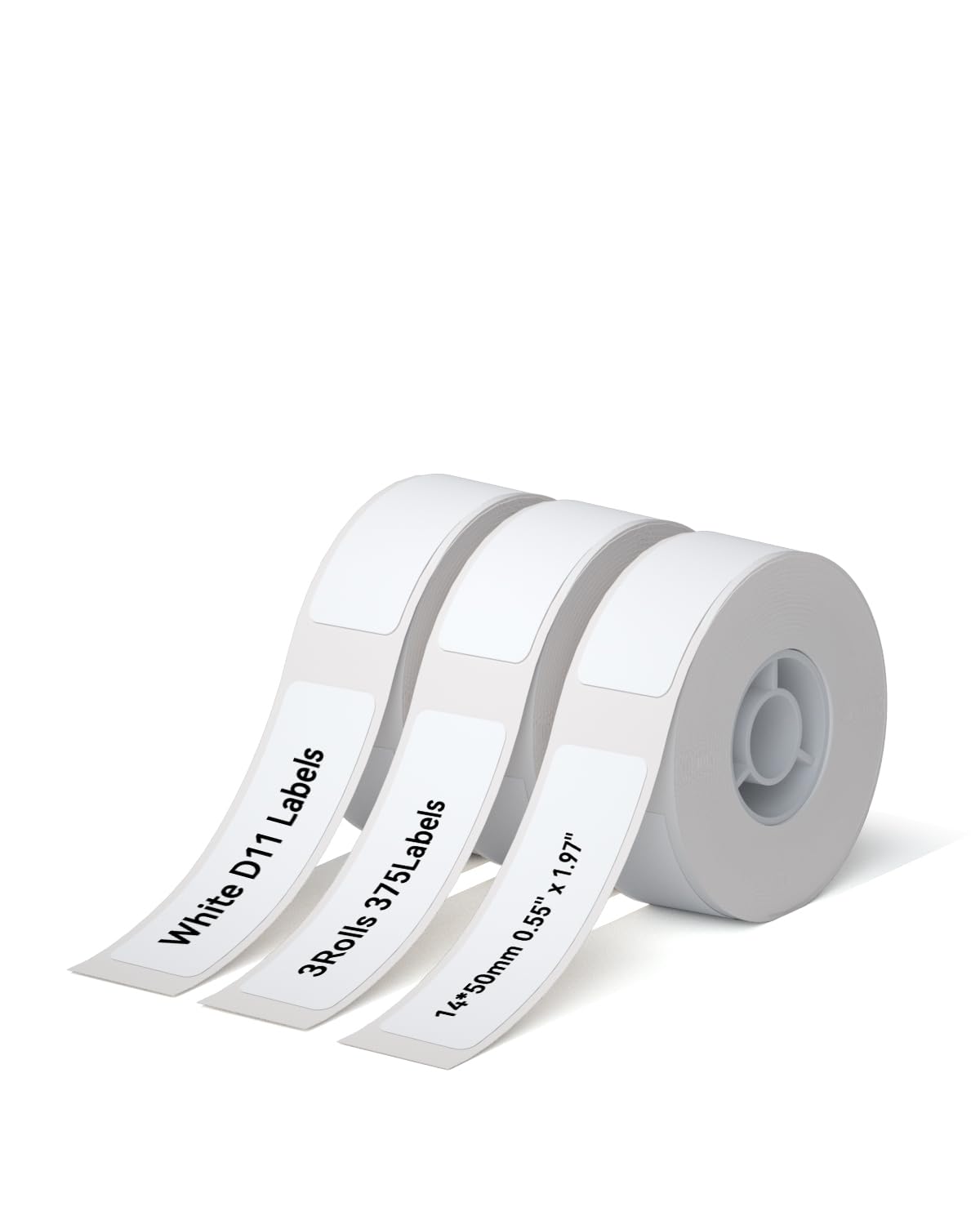 Niimbot D11 Label Maker Tape Adhesive White Label Paper 0.55' X 1.97' (14 X 50Mm) 130 Labels/Roll, Compatible For Niimbot D11