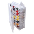 46 Grids Sewing Organizer, Double Sided Thread Box Storage, Portable Clear Plastic Organizer Box for Embroidery and Sewing Threa
