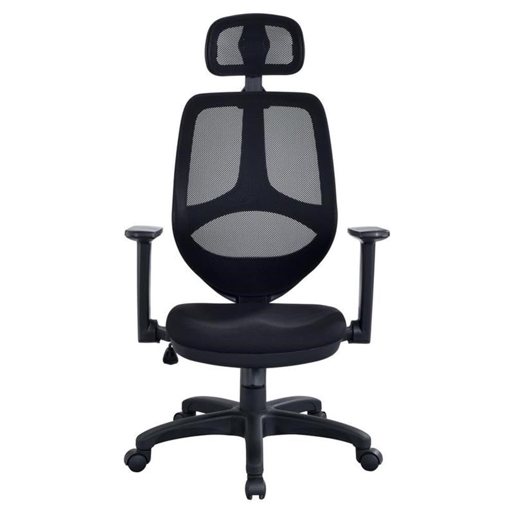 Acme Arfon Plastic Gaming Chair with Mesh Metal Back in Black