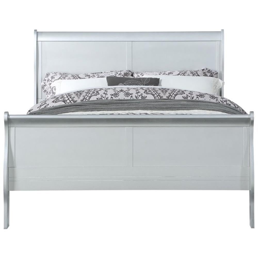 Acme Louis Philippe Full Bed in Platinum