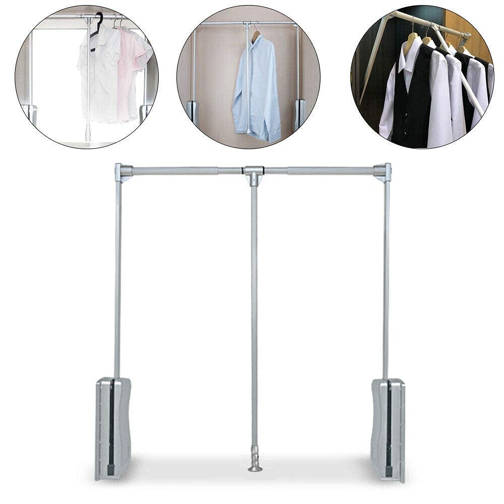 Nisorpa Pull Down Closet Rod, Adjustable 3547 Inch