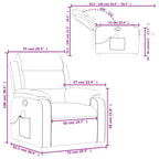 vidaXL Massage Recliner Chair with 6-Point Vibration Massage and Convenient Side Pocket, Dark Green Velvet Rocker, Adjustable Backrest & Footrest Lounge Seat for Living Room, USB Charge Port