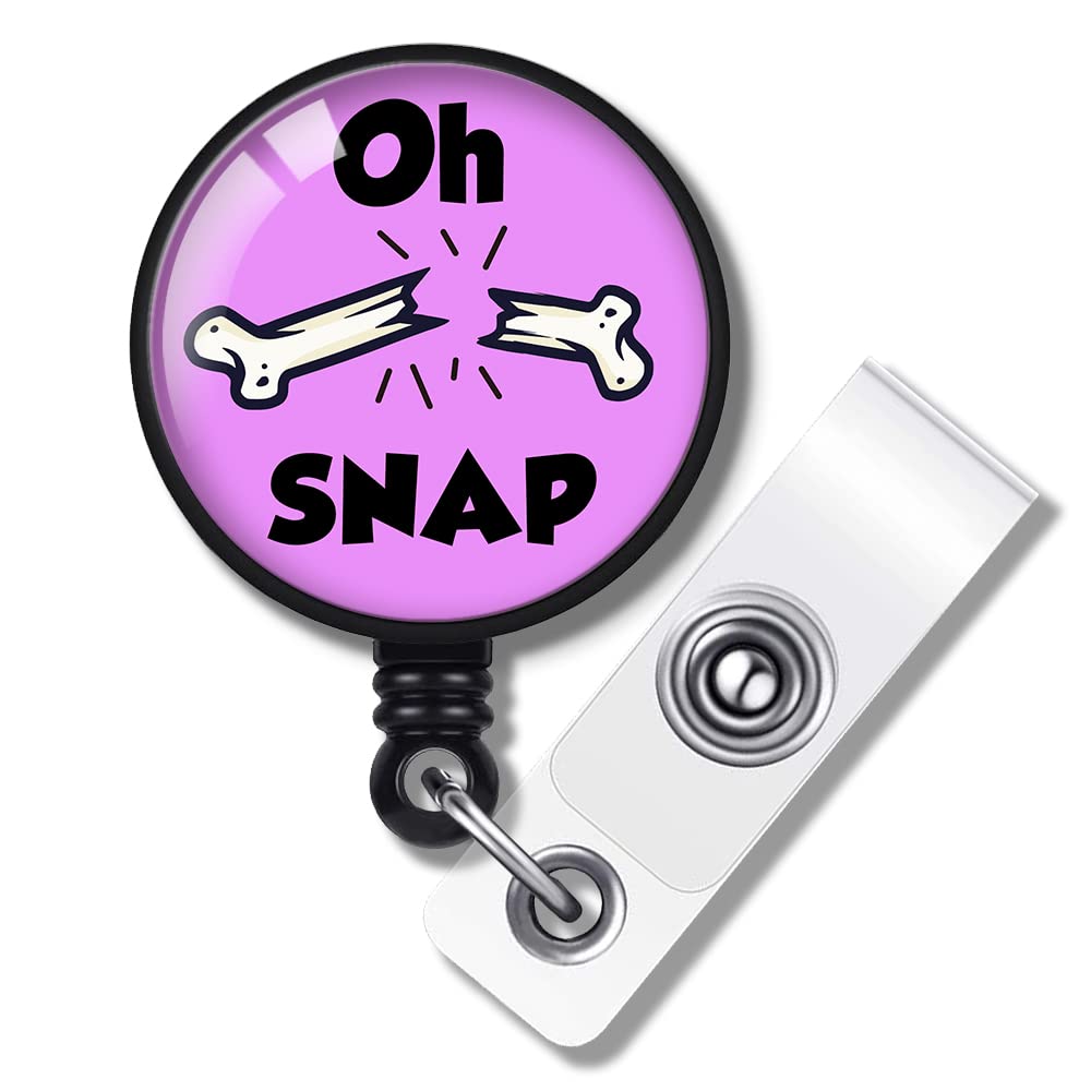 Touner Oh Snap Retractable Id Badge Holder Badge Reels With Clip Name Card Holders For Office Worker Doctor Nurse Volunteer Teac