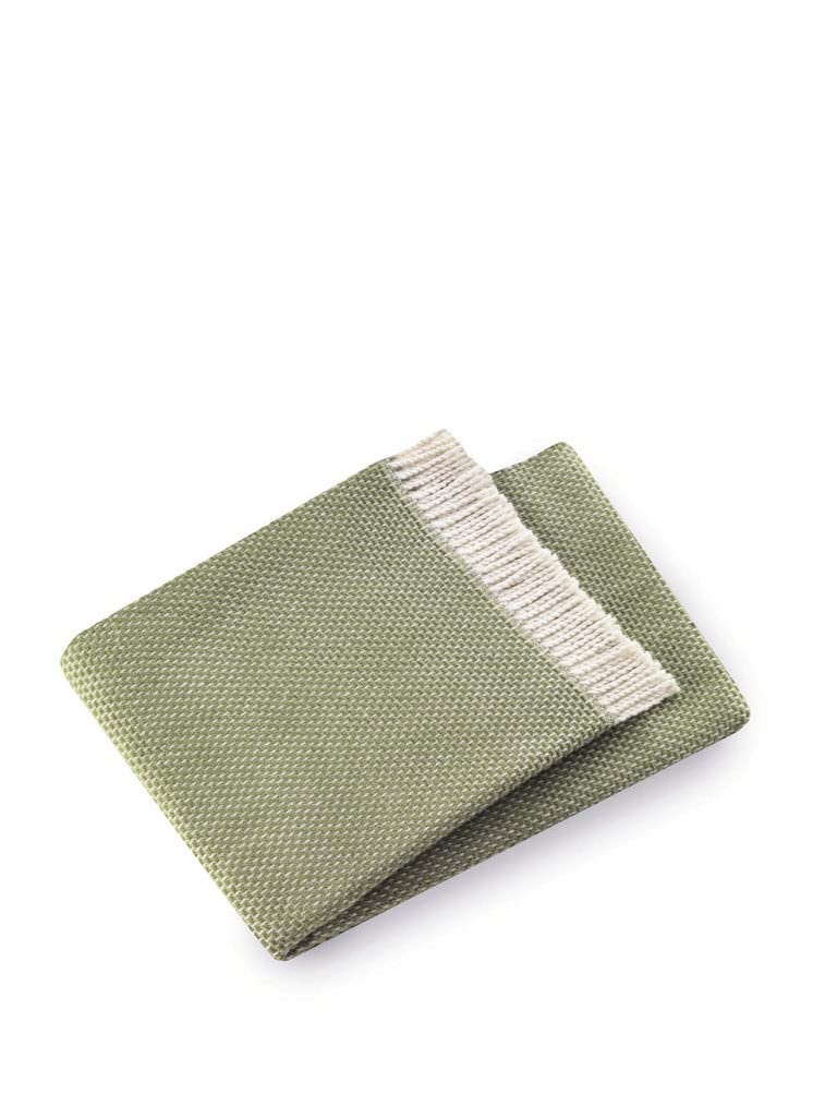 HomeRoots Soft Olive Green Links Pattern Throw Blanket