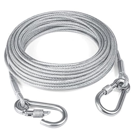Carrot  Heavy Duty Clothes Drying Rope With Hooks | Strong Steel Clothesline For Balcony, Travel, Camping & Home Use | Rust Res