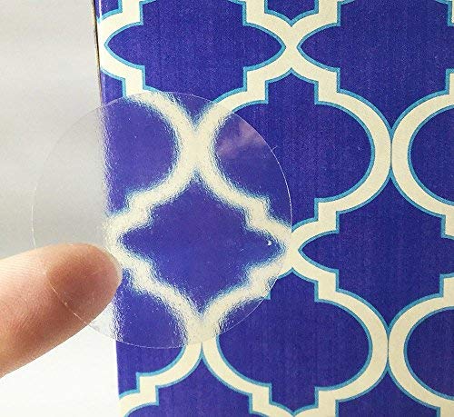 Ultra Clear Retail Wafer Seals For Mailing Packaging 0.75 Inch Round Circle Dots 500 Adhesive Stickers