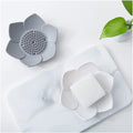 Toriox 2pcs Lotus Flower Shape Soap Dish Holder Soap Saver with Drain Holes Silicone Unbreakable Soap Case for Bathroom and Kitc