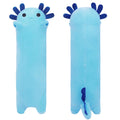 Yeqivo Long Axolotl Stuffed Animals, Soft Long Axolotl Plush Pillow Cute Axolotl Plush Body Pillow Gifts For Kids Girlfriend(Blu