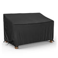 Mr.Cover 2-Seater Patio Loveseat Cover, Patio Furniture Covers Waterproof, Fits Up To 60W X 35D X 35H Inches, With Air Vent And Handles, Black