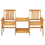 vidaXL Patio Bistro Set, Patio Furniture Set with Cushions, Outdoor Table and Chairs, Conversation Set for Garden, Farmhouse, Solid Wood Acacia