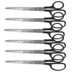 Westcott Contract Shear 9' Straight Stainless Steel Scissors, Pointed Tip, Black Handle, Pack Of 6 (Acm10573-6)
