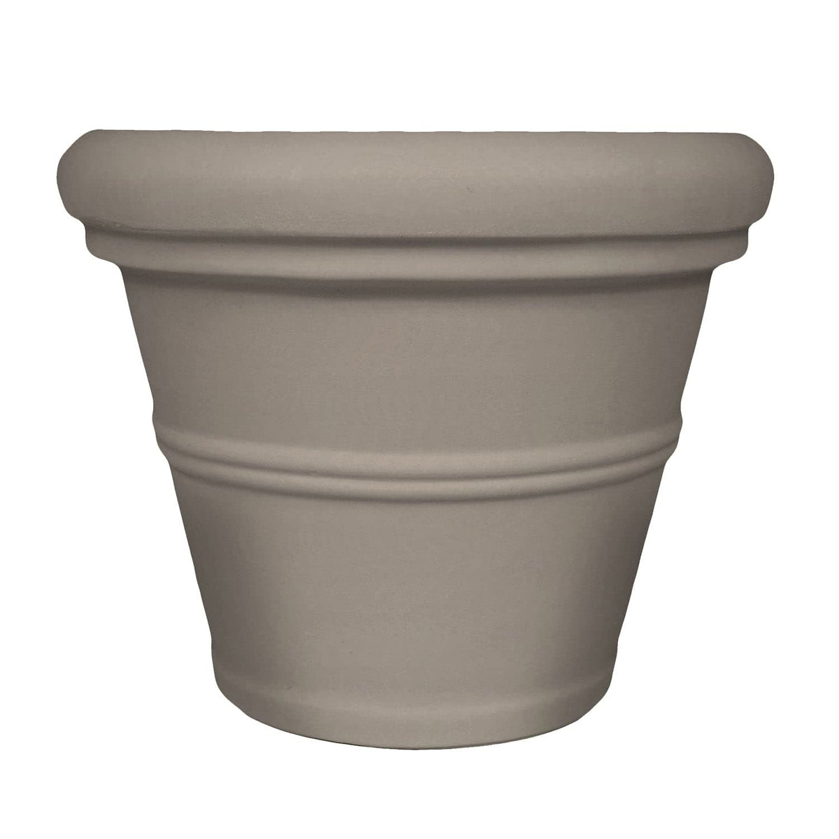 Tusco Products Rolled Rim Garden Planter, 20-Inch, Safari