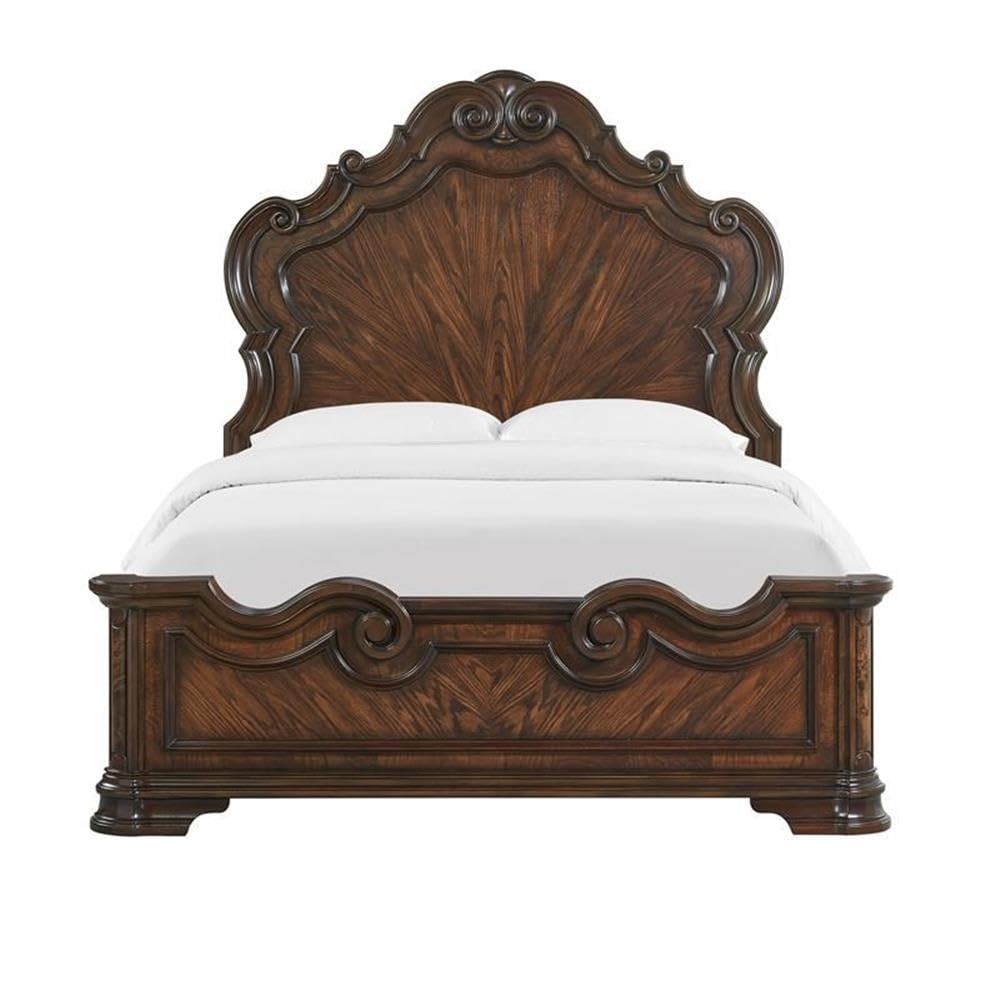 Steve Silver Traditional Royale Brown Cherry King Bed