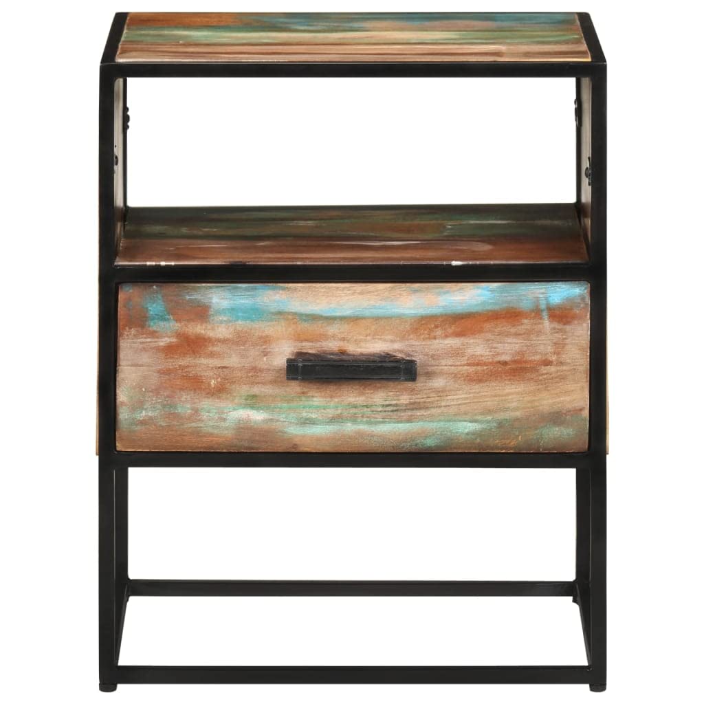 vidaXL Bed Cabinet 15.7&quot;x11.8&quot;x19.7&quot; Solid Reclaimed Wood