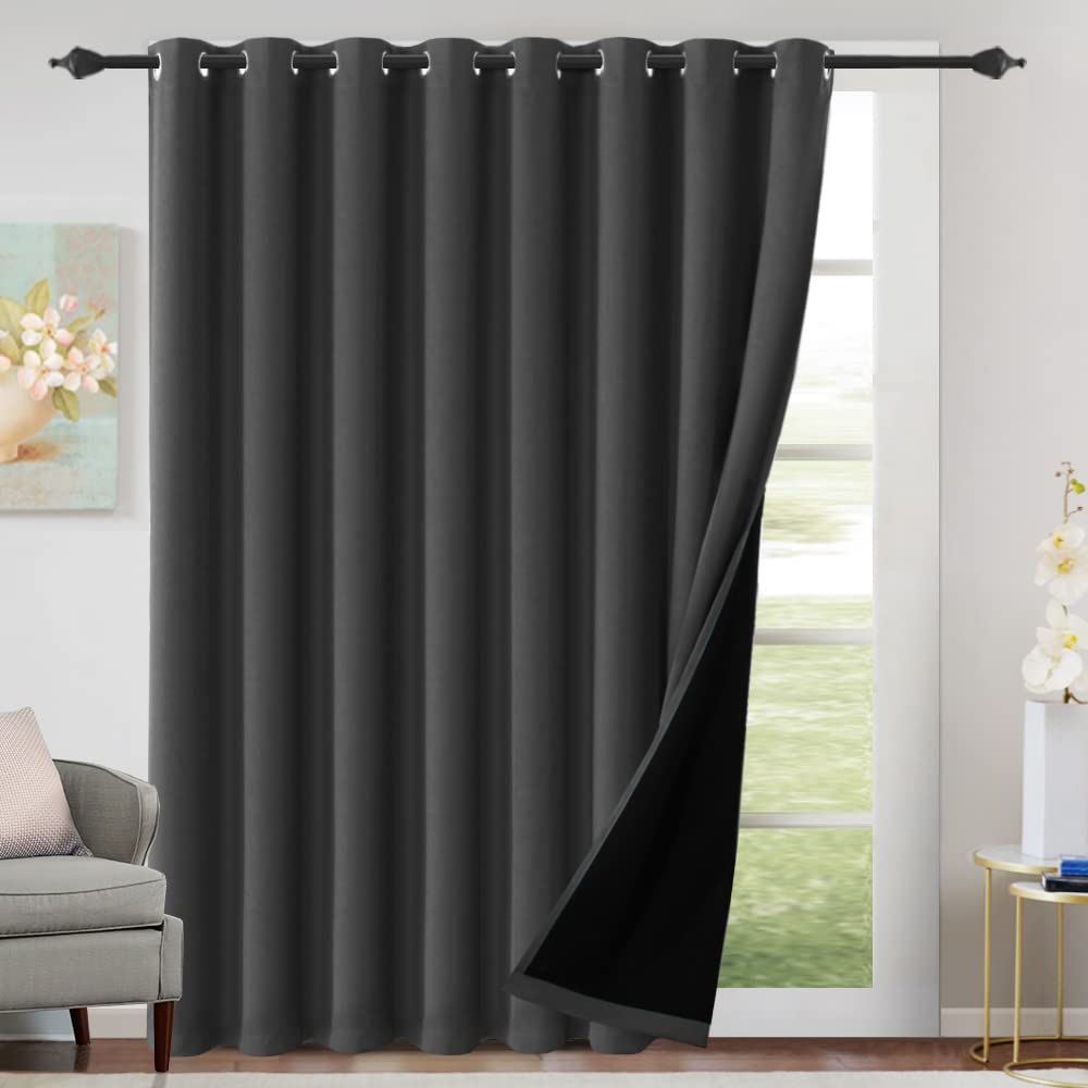 H.Versailtex 100% Blackout Curtains For Bedroom 108 Inches Long Thermal Insulated Curtains For Living Room Full Light Blocking G