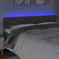 Vidaxl Led Headboard, Upholstered Headboard For Bed Home, Bed Headboard With Led Light, Bedroom Furniture, Dark Gray 70.9"X2"X30.7"/34.6" Fabric