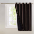 Nicetown Extra Wide Patio Door Curtain, Super Heavy-Duty Thermal Sliding Glass Door Lined Drape, Privacy Assured 100% Blackout Window Treatment(Brown, 1 Panel, 70 Inches W X 63 Inches L)