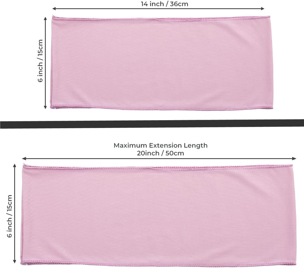 Mds Pack Of 100 Spandex Chair Sashes Bow Sash Elastic Chair Bands Ties Without Buckle For Wedding And Events Decoration Spandex Slider Sashes Bow - Blush Pink