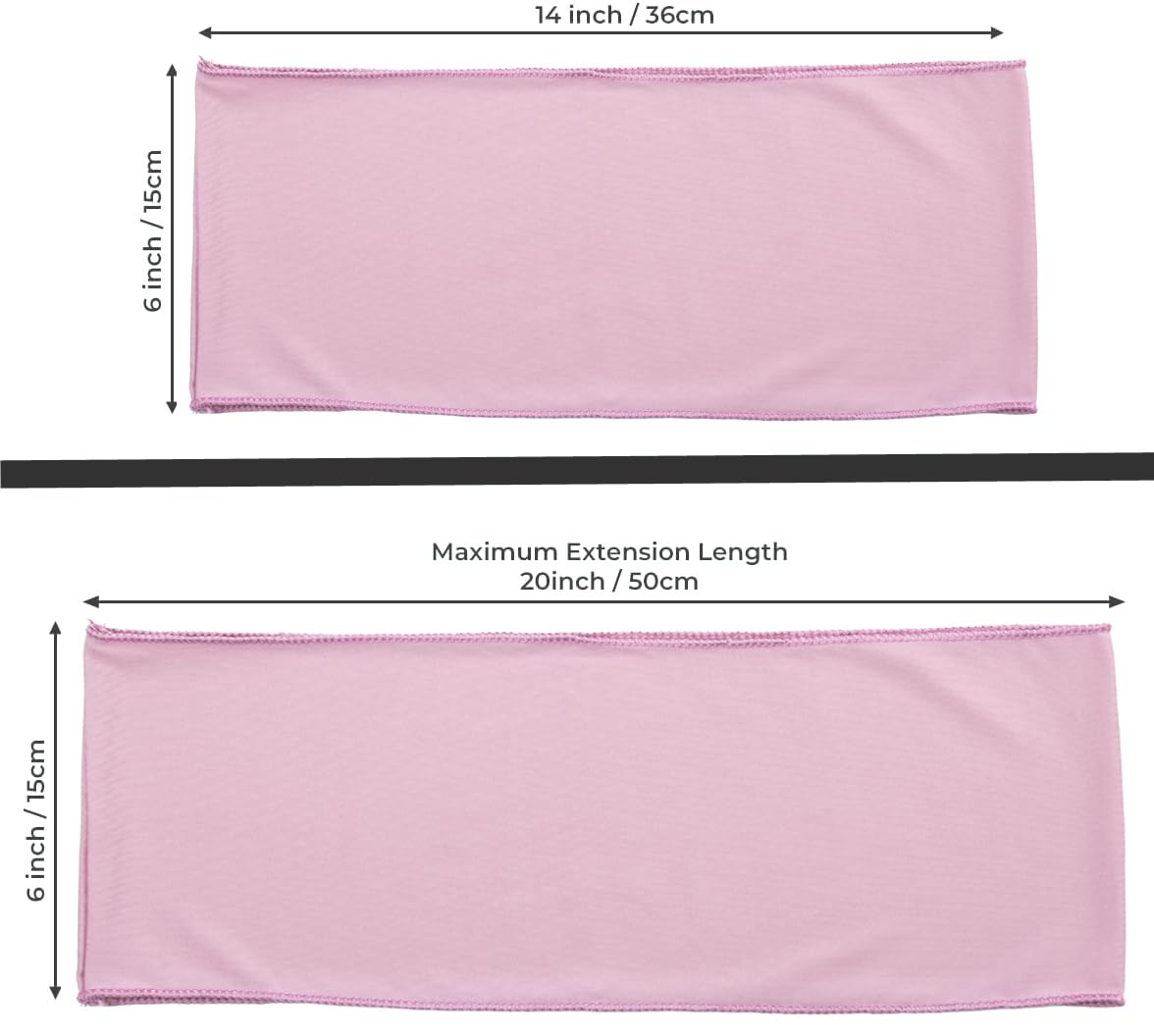 Mds Pack Of 100 Spandex Chair Sashes Bow Sash Elastic Chair Bands Ties Without Buckle For Wedding And Events Decoration Spandex Slider Sashes Bow - Blush Pink
