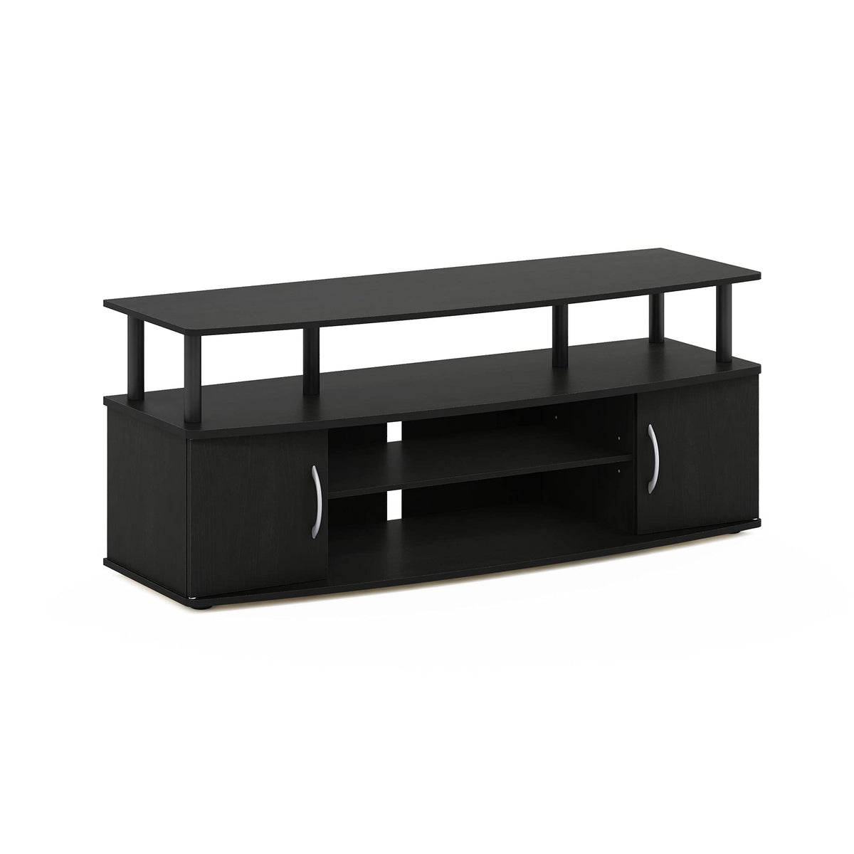 Furinno Jaya Large Entertainment Stand For Tv Up To 55 Inch, Blackwood