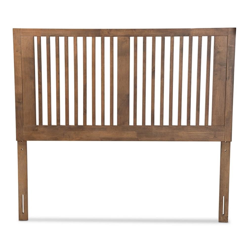 Baxton Studio Harena Modern and Contemporary Transitional Ash Walnut Finished Wood Queen Size Headboard