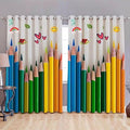 ISHKUNJ Digital Printed Door Curtains for Bedroom 7Ft 1 Piece Grommet Thermal Insulated Drapes for Living Dining Kids Room Decor
