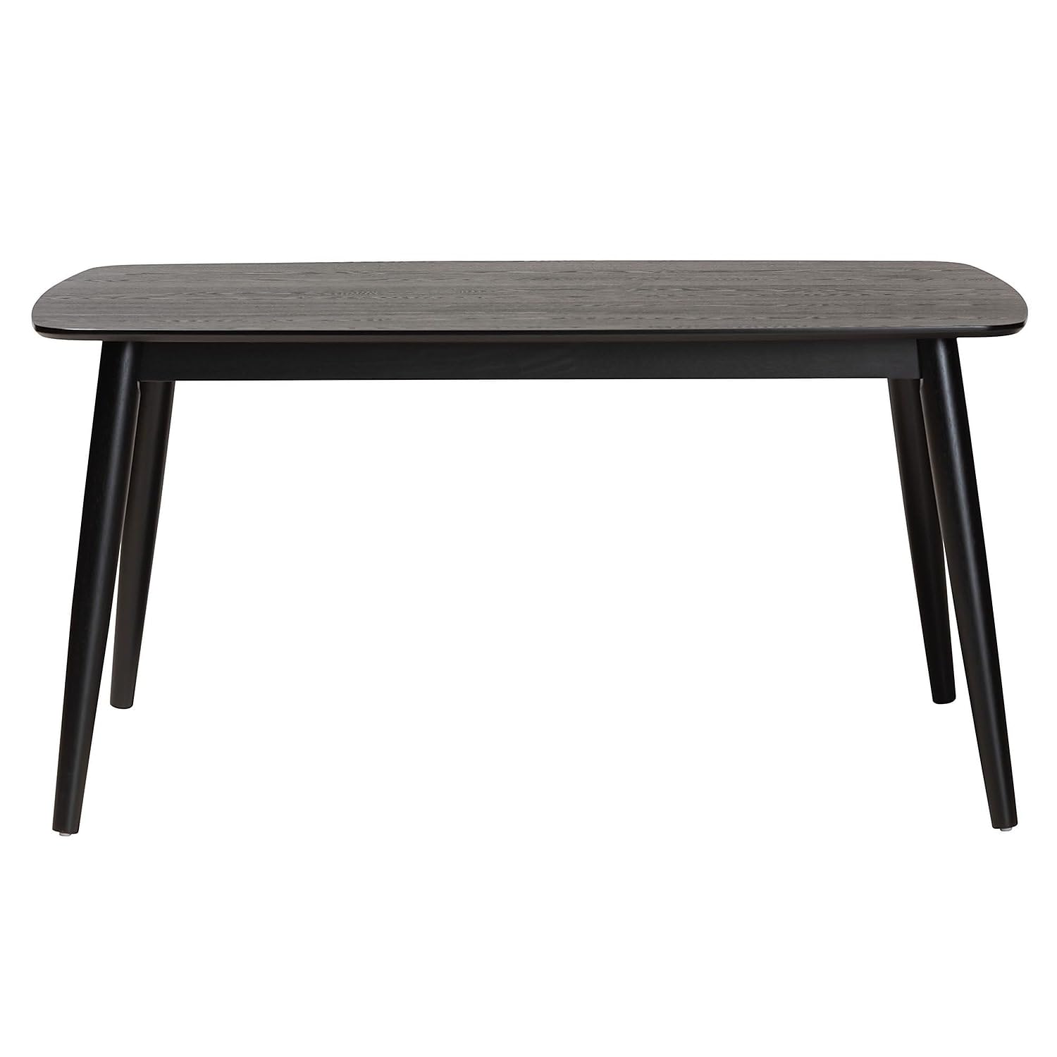 Baxton Studio Flora Wooden Dining Table, 35.4-inch D x 59.1-inch W, Black (234-13284-HIT)
