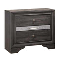 Best Quality Furniture Dav-Ns Nightstand, Wood Gray