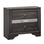 Best Quality Furniture Dav-Ns Nightstand, Wood Gray