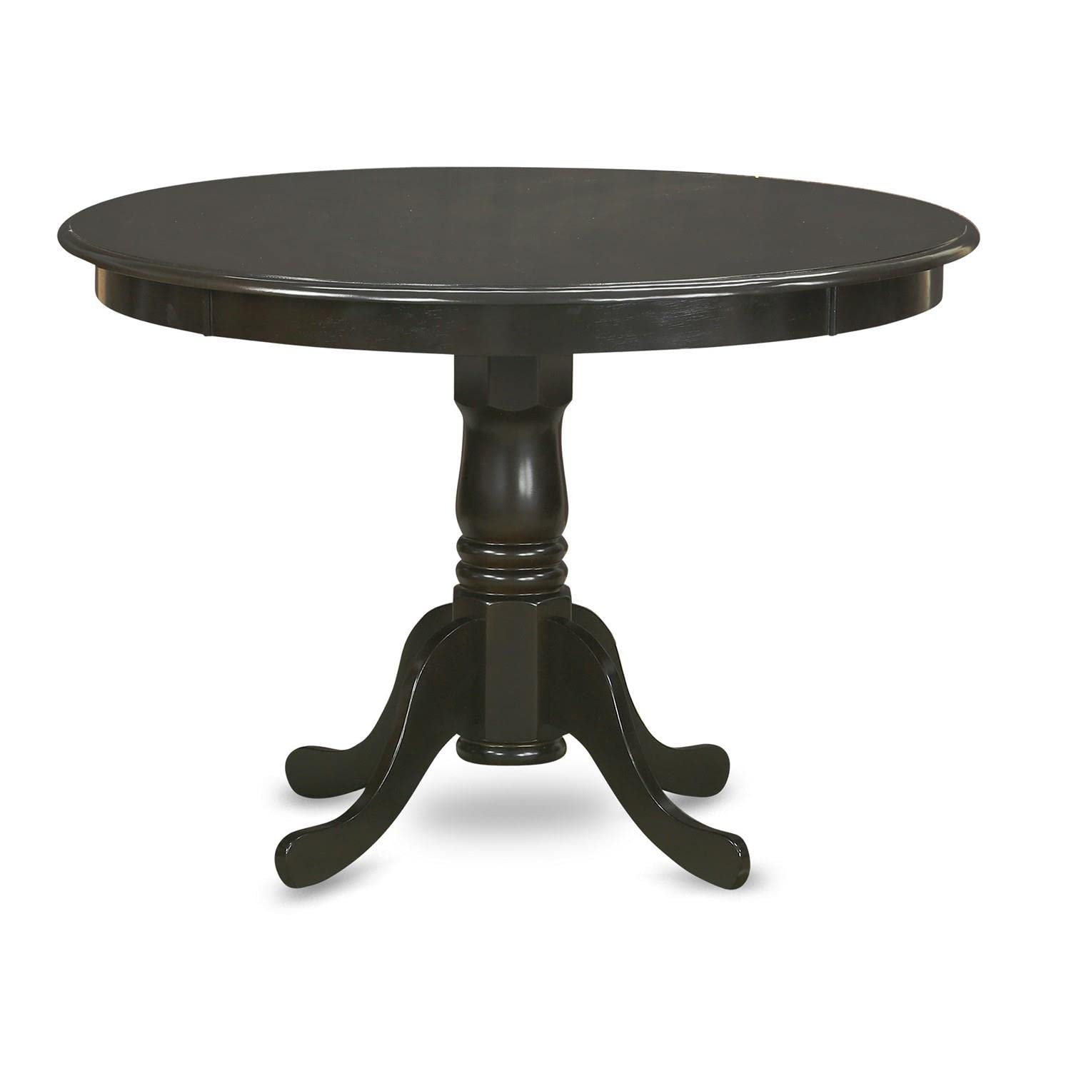 East West Furniture Hlt-Cap-Tp Hartland Dining Room Table - A Round Kitchen Table Top With Pedestal Base, 42X42 Inch, Cappuccino Cappuccino