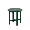 Costaelm Round Outdoor Side Tables, Adirondack Patio Tables For Outside, Hdpe Patio End Table Weather Resistant, Balcony Table For Pool, Seaside, Backyard, Porch, Indoor Companion, Dark Green