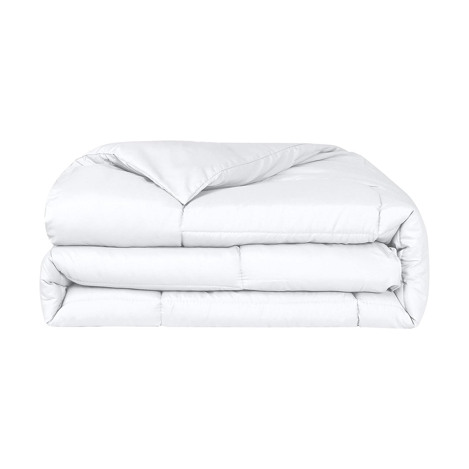 Cathay Home Double Fill Down Alternative Comforter 90Gsm Microfiber Cover, King, White