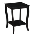 Convenience Concepts American Heritage Square End Table with Shelf, Black
