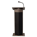 Oklahoma Sound 30W Apm Modern Wood Power Plus Lectern in Ribbonwood Brown
