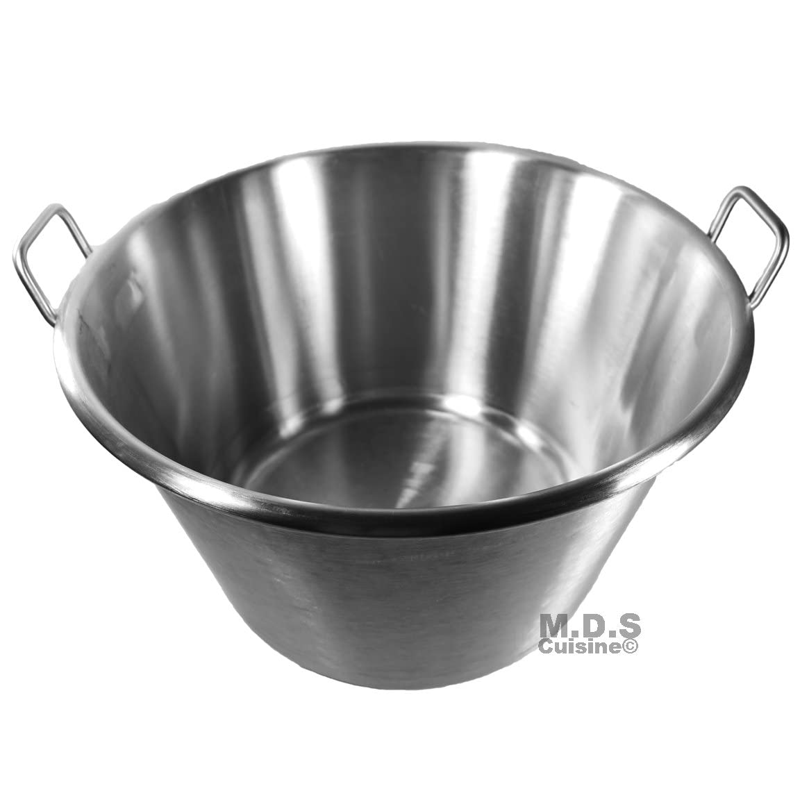 M.D.S Cuisine Cookwares Large Cazo Stainless Steel 21' Caso Para Carnitas Gas Heavy Duty Wok Acero Inoxidable