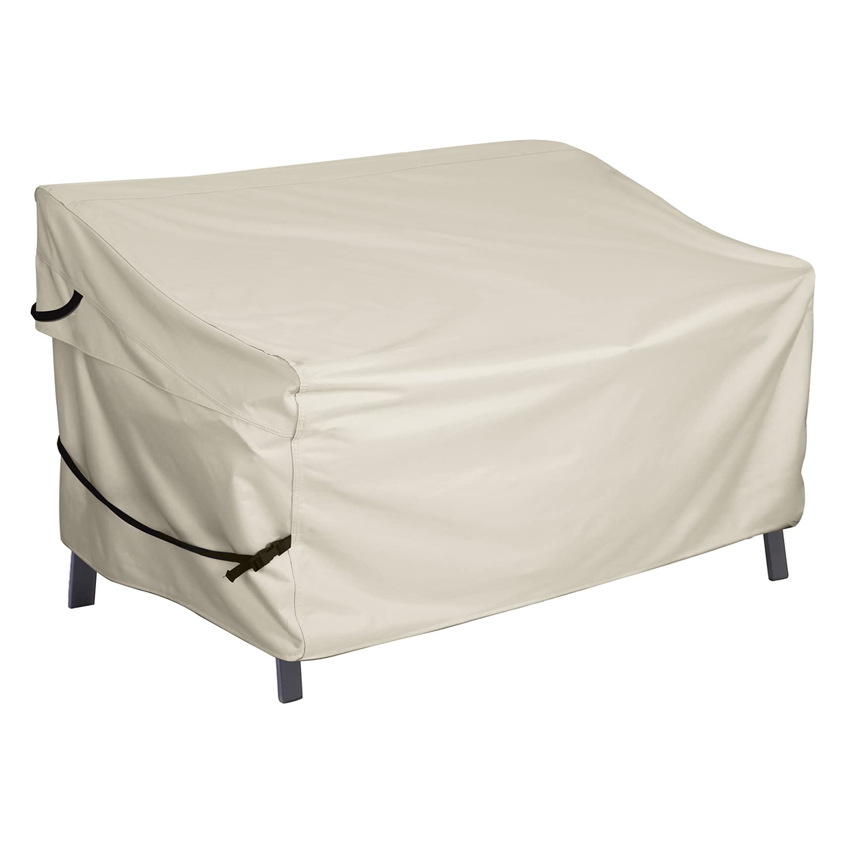 Porch Shield 600D Waterproof Outdoor Deep Seat Sofa Cover -Patio Furniture Couch Cover 92W X 40D X 35H Inch, Beige