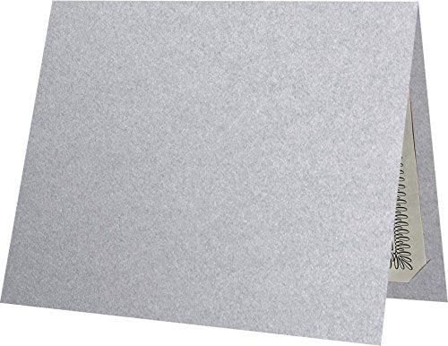 Luxpaper 9.5' X 12' Certificate Holders | Silver Metallic | 105Lb. Cover | 25 Qty